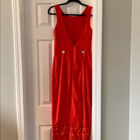 DL DĒBORAH LAWS Orange Sleeveless Dress - Picture 7 of 8